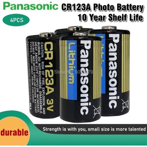 4pcs NEW Original Panasonic Lithium battery 3v 1550mAh CR123 CR 123A CR17345 16340 cr123a dry primary battery for camera meter