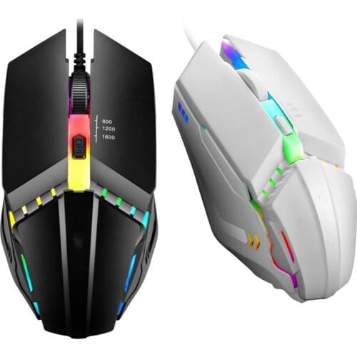 OP-40 USB Interface 4 Buttons ABS Mechanical Wired Mouse 1600DPI Laptop Computer Mouse