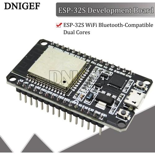 1PCS ESP32 DEV- Board ESP-32 ESP-32S WiFi Bluetooth-Compatible Dual Cores CPU MCU Board CP2104 IOT For LuaNode NodeMcu