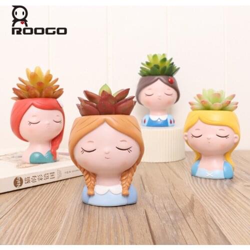 Roogo Fairy Tale Flower Pot Succulent Flower Pot Home Office Decoration