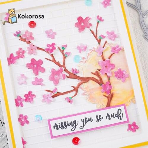 Kokorosa Plum Branches Cutting Dies Metal Dies Scrapbooking Album Card Making Embossing Stencil Diecuts New 2021