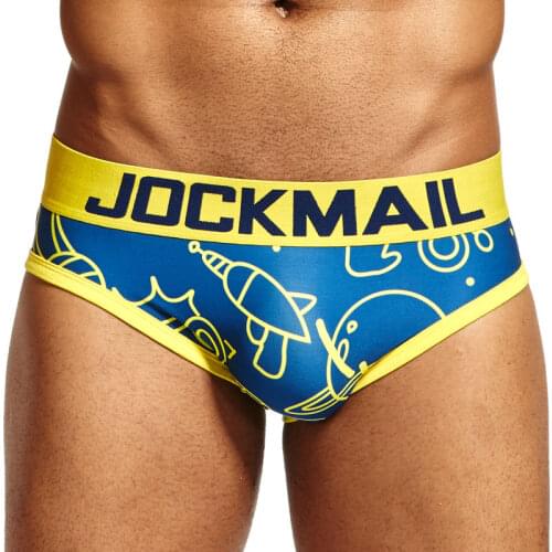 JOCKMAIL Low Waist Mens Briefs Men Underwear Briefs Penis Pouch Nylon ice silk Gay Underwear Sexy Mens Bikini Underwear Men