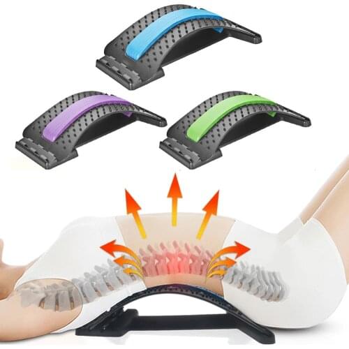 Lumbar Traction Device Lumbar Support Treatment Orthopedic Back Stretching Device Acupuncture Massage Pad phosis Correction Pad