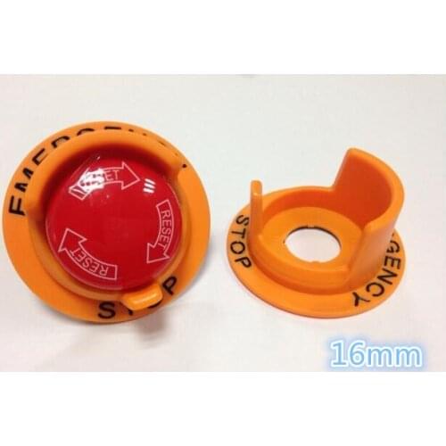 Waterproof 16mm Mushroom emergency stop e-stop switch 3 pins NO+NC Weather Pack knob switch