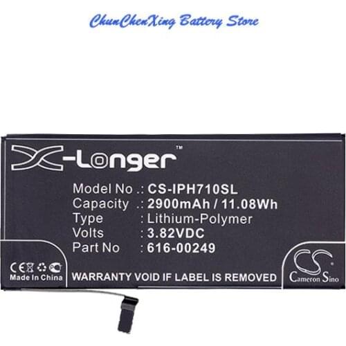 Cameron Sino High Quality 2900mAh Battery 616-00249 for Apple A1661, A1784, A1785, A1786, iPhone 7 Plus