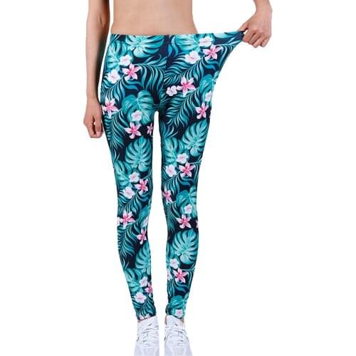 YSDNCHI Women Printed Leggings Fitness Slim Workout Leggings Trousers For Women Fashion High Elastic Gym Sport Jegging Pants