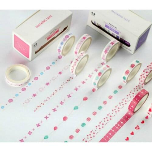 10pcs/lot Kawaii Office Supply Colorful Dots Masking Tapes Bullet Journal Notebook Stickers DIY Decorative Diary Scrapbooking
