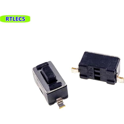 10 pcs Tact Switch 3.5x6 mm Height 5.0 / 4.3 mm Surface Mount PCB Gull Wing SPST-NO Cross DTSMF-31 DTSMF-32 Pitch 10.0mm