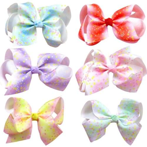 12PCS/LOT Lovely Flowers 8CM Ties Only Bows Elastic Bands For Baby Girl Hairpin Clips Goth Pins Scrunchy Kids Hair Accessories