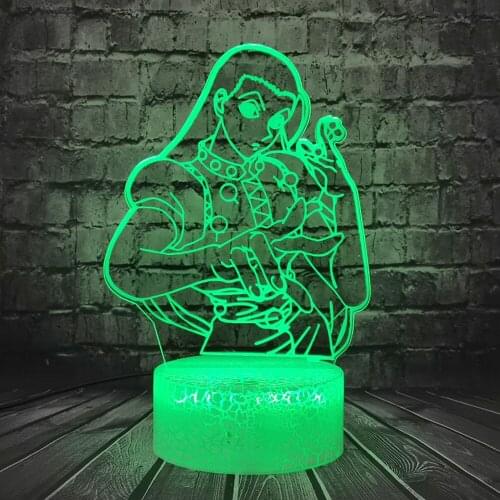 3D Optical LED Night LIGHT Illumi Zoldyck Girl Figure Comic Table Lamp For Boy Room Holiday Birthday lamp Teens