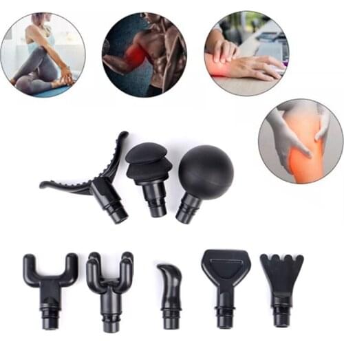 8 Styles Universal Fascia Gun Massage Head Silicone Massage Head Set Body Relaxation Fascia Massager Gun Replacement Head 1pc
