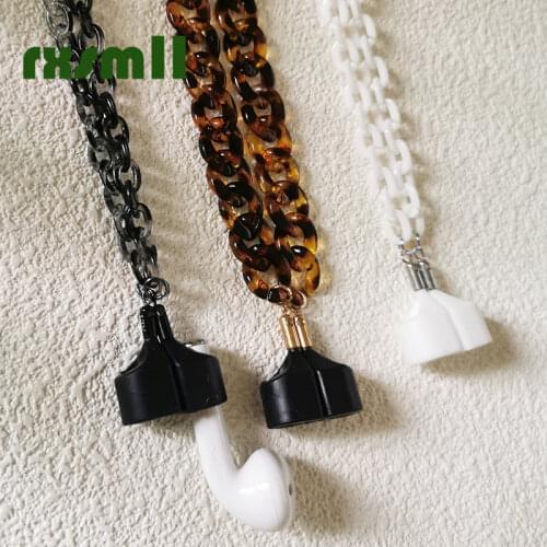 Silicone Magnetic 6mm Acrylic chain For Apple AirPods Pro 1 2 3 Fashion chain For Apple AirPods Pro Earphone Anti-lost Cords