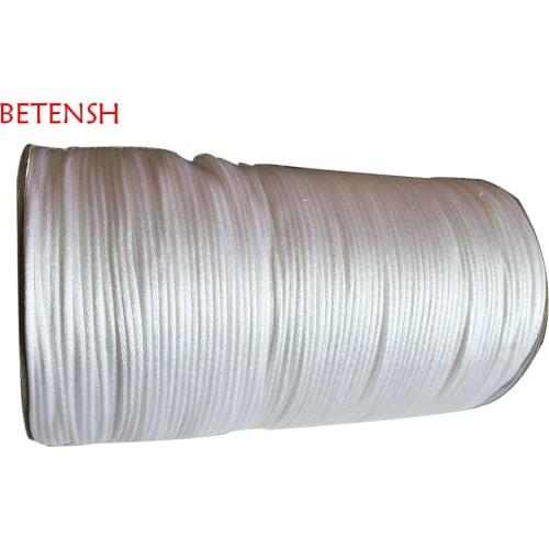 2.5mm White Rattail Satin Nylon Cord+250M/Roll Jewelry Findings Accessories Macrame Rope Bracelet Wire Beading Cords