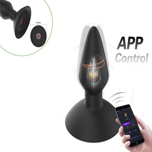 Wireless Remote Control Big Anal Vibrator Mobile Smart APP Remote Control Butt Plug Vibrator Prostate Massage Sex Toy For Adult