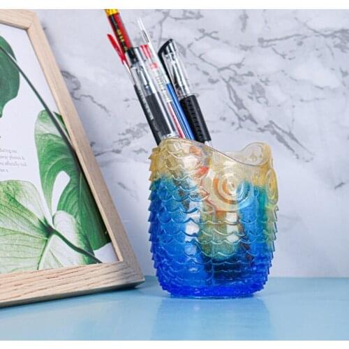 Owl Pen Holder Epoxy Resin Mold DIY Crafts Jewelry Storage Case Casting Tool Desktop Organizer Decorations Silicone Mold
