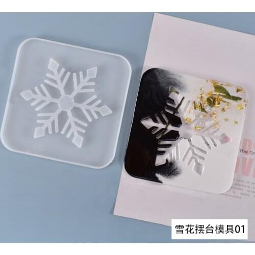 DIY Crystal Drop Resin Mold Hollow Snowflake Table Cup Pad Handmade Swing Silicone Mold UV Epoxy Resin Craft Home Decor Tools