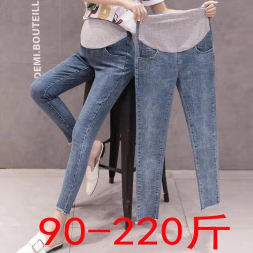Denim Pregnancy Pants Plus Size M-5XL Clothes for Pregnant Women Elastic Waist Belly Pant Cotton Jeans Trousers for Maternity