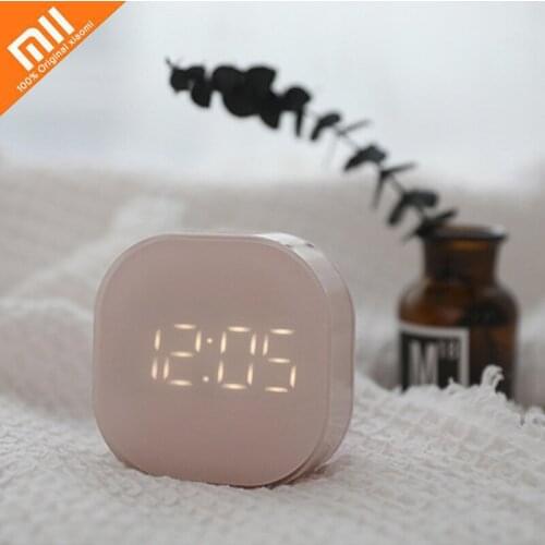 Xiaomi Electronic Square Alarm Clock Silent Bedside Intelligent Temperature Sensing Magnetic Attraction Desk Clock Home Decor