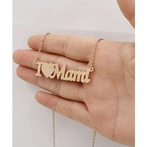 European and American new style, I love Mama necklace simple creative letter Mama pendant