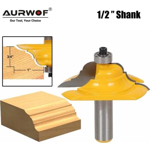 LA VIE 1pc 12mm 1/2" Shank Table Edge Router Bit French Baroque Line Woodworking Milling Cutter for Wood Machine Tool MC03126