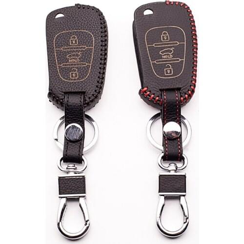 Hot sale The key packet Genuine leather cover for kia Ria K2 Sportage Sorento SOUL Pro Ceride, Key cases 3 button Car-styling