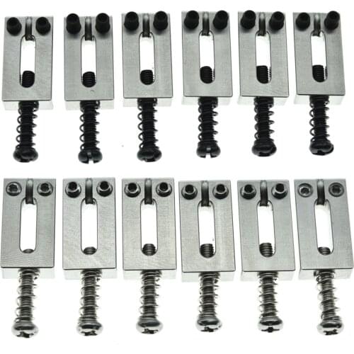 KAISH Upgraded Version Solid Stainless Steel Guitar Bridge Saddles 10.5mm/10.8mm for Stratocaster/Telecaster