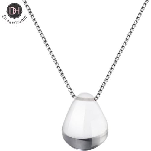 Dreamhonor 2021 Fashion 925 Sterling Silver Mermaid Tears Pendant Necklaces Jewelry Accessory