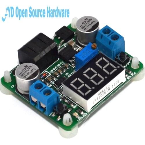 1pcs 5-25V to 0.5-25V 25W DC-DC Buck and Boost Voltage Converter Step Up/Down Power Supply Module With Voltmeter
