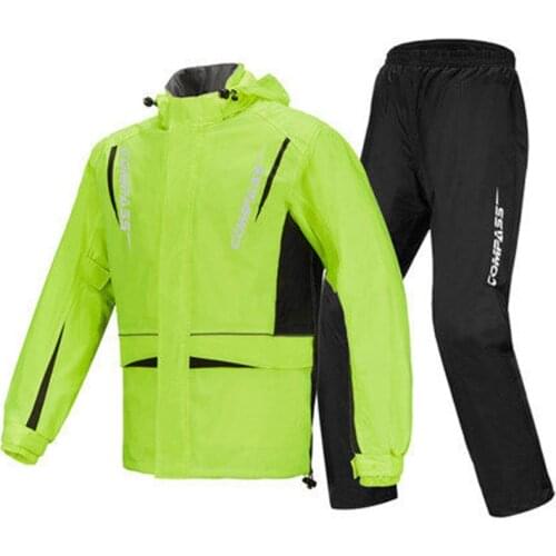 NERVE Waterproof Raincoat Suit Windproof Motorcycle Biker Jacket Pants Women Men Motocross Raincoat With Reflective Cloth