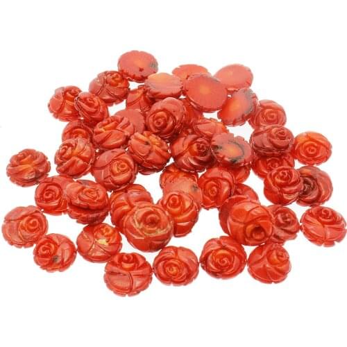 New fashion Flower Cabochon coral loose beads DIY jewelry for rings or earrings sold per pc whosale price