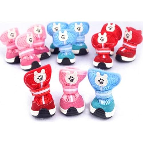 Cat Dog Shoes Cozy Cute Breathable Shoes Small Dog FashionPuppy Red Fashion Boots Breathable Shoes Pet Supplies