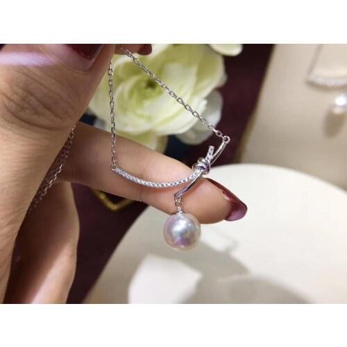 New Arrival 925 Sterling Silver Necklace Chain with Pendant Findings Base Jewelry Parts Fittings for Pearls Corals Jades Stones