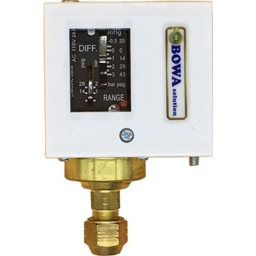 0~43psi adjustable pressure switches can start and stop water pumps or solenoid valves in RO plants, boiler water heaters, etc