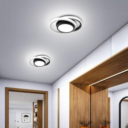 Modern Led Ceiling lights For bedroom Corridor balcony cloakroom White+black Nordic led techo Ceiling Lamp Fixtures