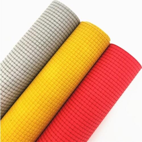 Grids Embossed Synthetic Faux Leather Fabric Sheets with Felt Backing Leather For Bows Earrings DIY 21X29CM R204A