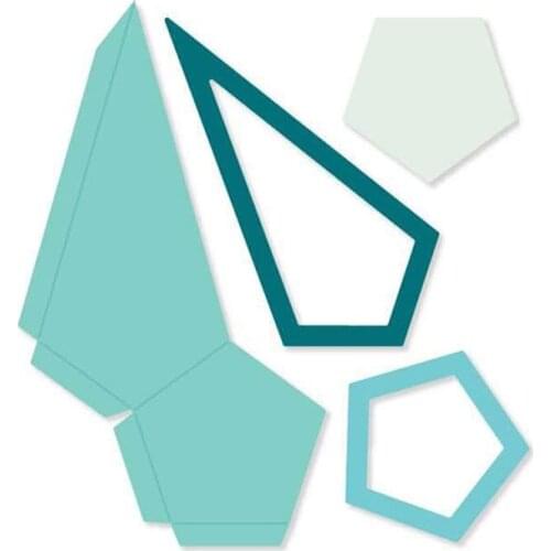 Cutting Dies Irregular Shape Triangle Sharp Corner For DIY Scrapbooking Embossing Album Paper Cards Dies 2021New