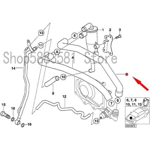 CAR exhaust pipe exhaust hose bm wE53 X5 4.4I M62 E53 X5 4.6IS E52 ALPINA V8 valve cover exhaust pipe crankcase exhaust hose