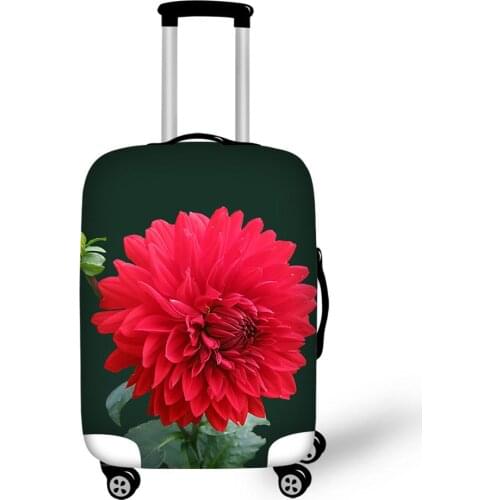 Flora Red Rose Flower travel accessories suitcase protective Viagem cover 18-32 inch elastic luggage dust cover case stretchable