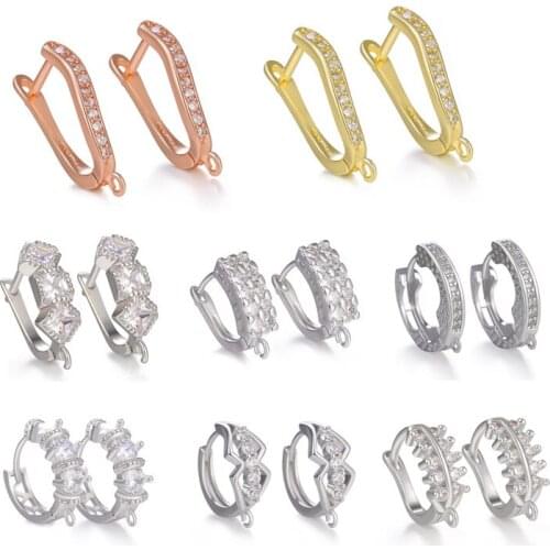 JUYA diy Earring for women Clasp Hooks Findings Handmade DIY For Women Geometric Dangle Earrings Accessories Component