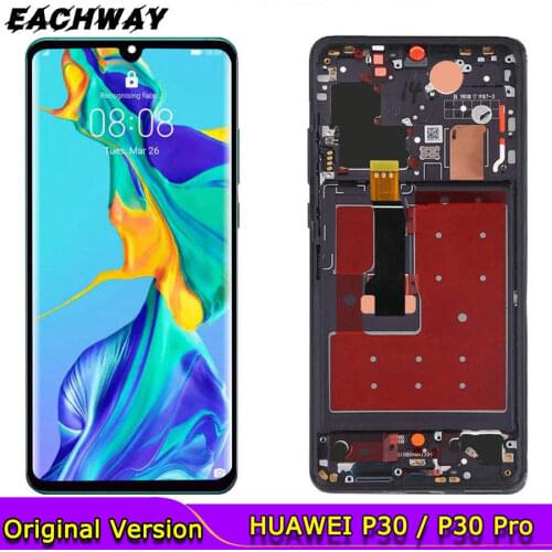TFT LCD for HUAWEI P30 Touch Screen For Huawei P30 Pro LCD Display Digitizer For P30 Pro VOG-L29 ELE-L29 MAR-LX1M No fingerprint
