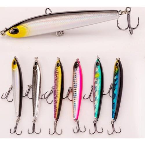 1PCS 9g 75mm Sinking Minnow Pencil Fishing Lure Wobblers Hard Bait Metal Hardbait Artificial Bait