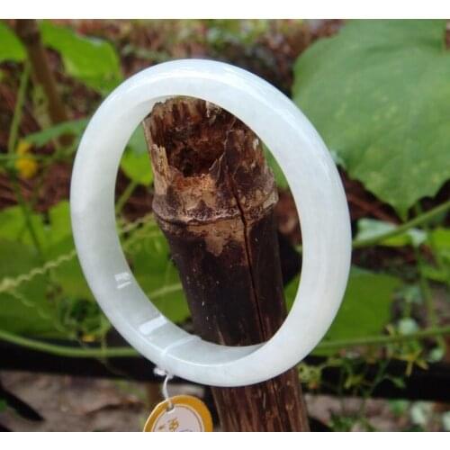 100% Natural Untreated Icy Jadeite Emerald Jade Bangle Bracelet 57-60MM