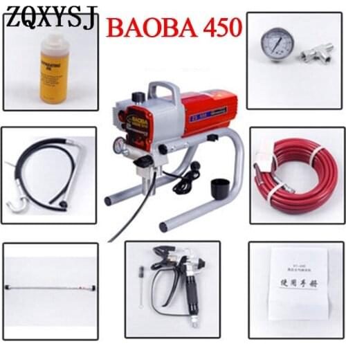 450 high pressure airless latex paint spraying machine spray paint machine household wall paint spray paint machine