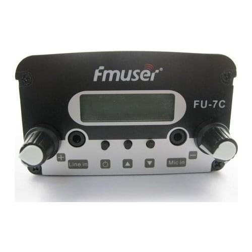 5pcs 7W CZH-7C CZE-7C FU-7C FM stereo PLL broadcast transmitter 76MHz-108MHz cover 1KM-2.5KM