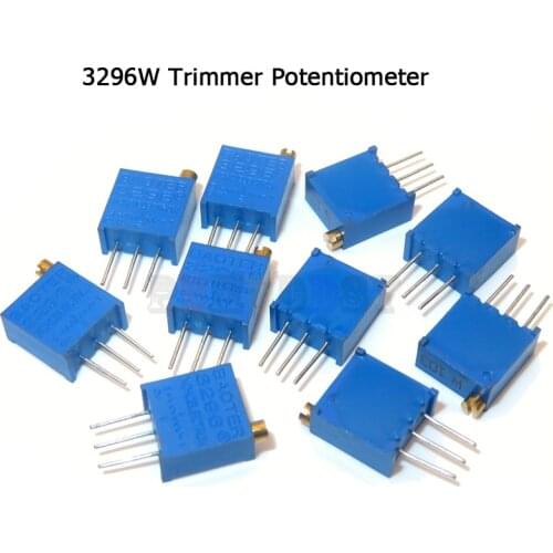 50PCS 3296W potentiometer precision adjustable resistance multi-turn trimming 1K 2K 5K 10K 100K 103 100R Trimmer Potentiometer