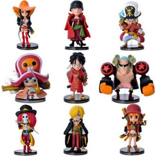 6-8CM Anime One Piece 67th Generation 9 Q Version Chopper Doll Model Toy Decoration Action Figure Collectible Gifts for Children