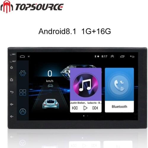 TOPSOURCE 7" GPS Navigation Android 8.1 2 Din Car Multimedia Player HD FM Car Audio Radio Stereo for Volkswagen Nissan Hyundai