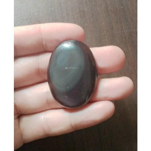 Wholesale 1pcs A Quality Rainbow Obsidian 30x40mm Oval Beads Cabochon Pendant,Oval Gem Cabochon For Jewelry making