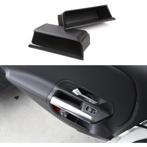 2PCS ABS Black Rear Door Handle Storage Box for Mercedes-Benz B GLB Class W247 X247 2020 Car Interior Organizer Accessories