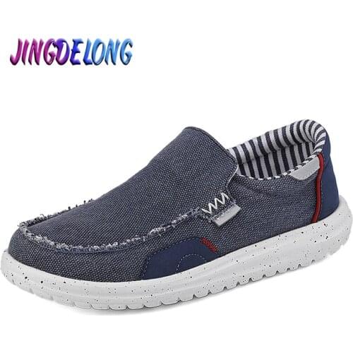 Summer Mens Casual Shoes Canvas Denim Breathable Outdoor Lightweight Mens Loafers Breathable Men Canvas Shoes Cowboy Sneakers
